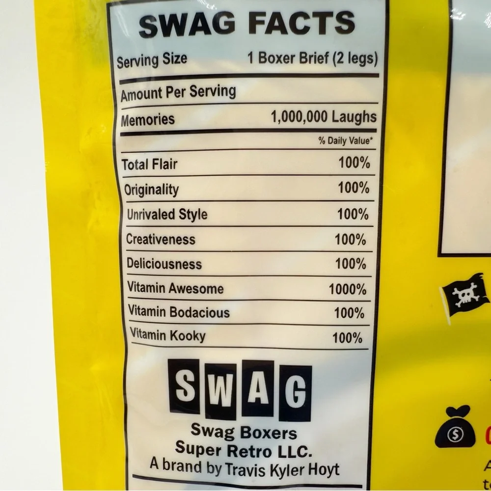 Funyuns Swag Boxer Briefs Mens Large Underwear Yellow Funny Novelty Gift NWT New